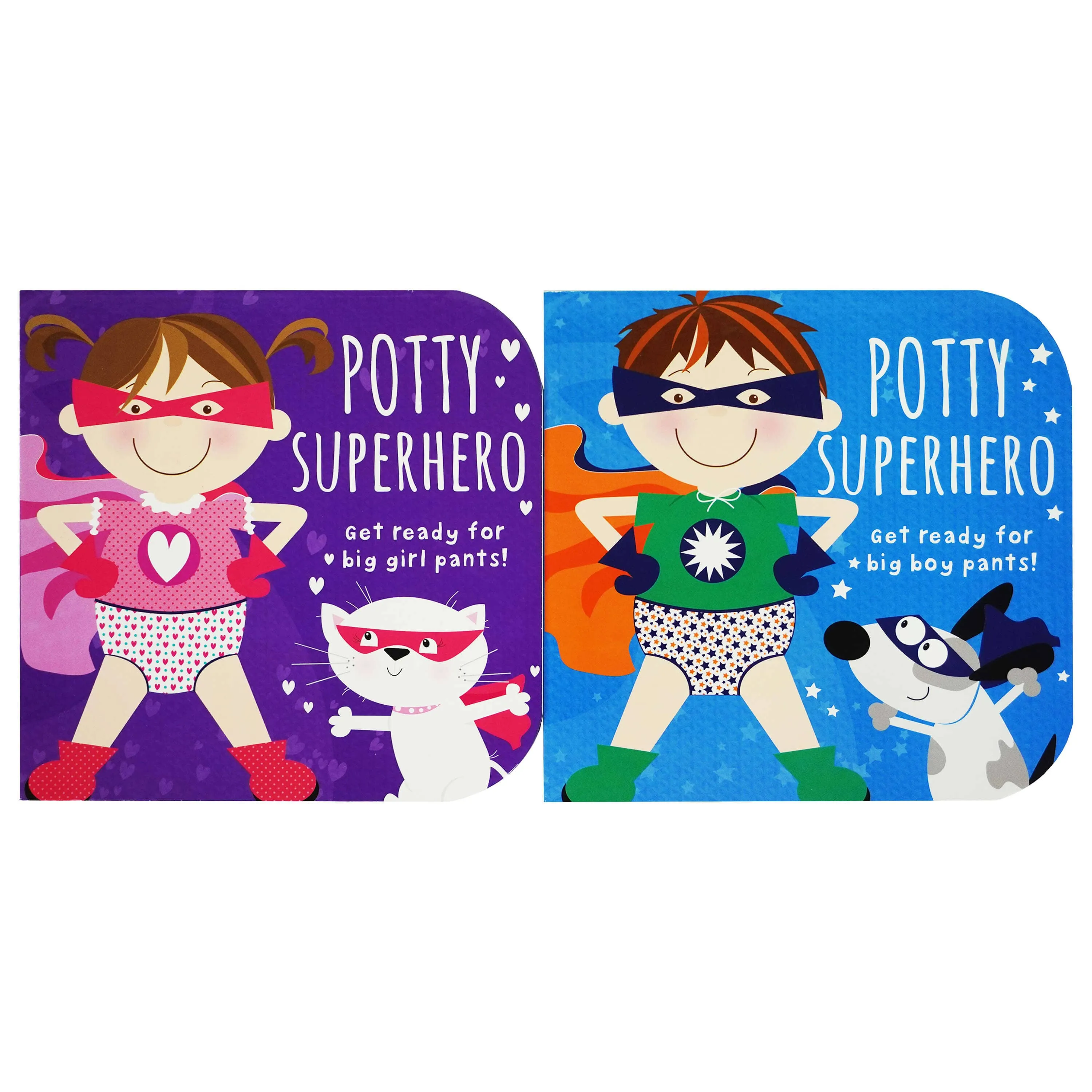 Potty Superhero: Get Ready for Big Boy & Big Girl Pants! 2 Books Set- Ages 2  - Board Book