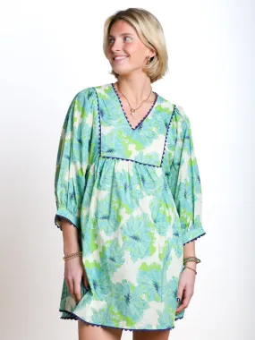 Pristine Muse Ric Rack Trim Babydoll Dress