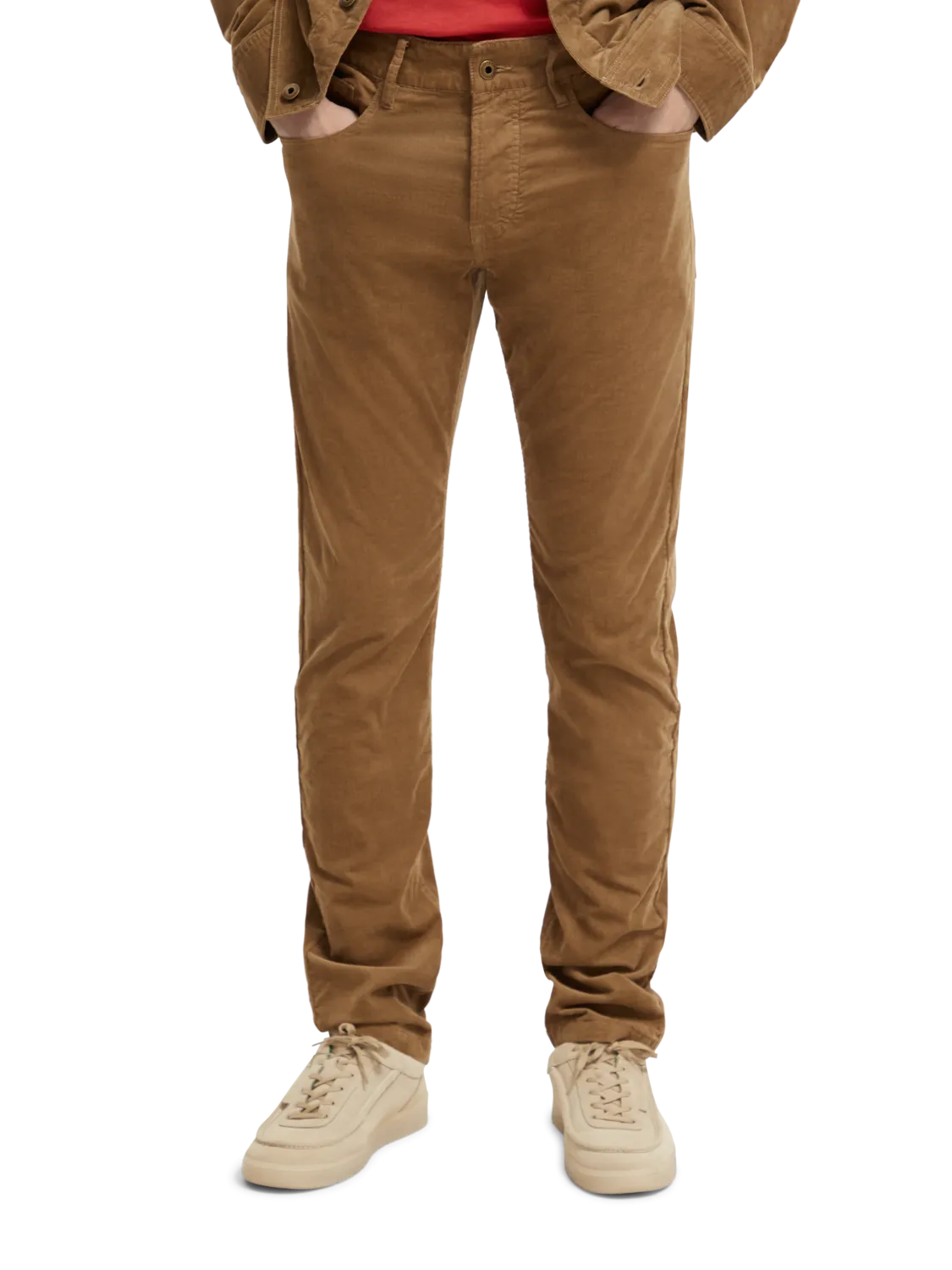 Ralston 5 Pocket Fine Corduroy Pant in Taupe