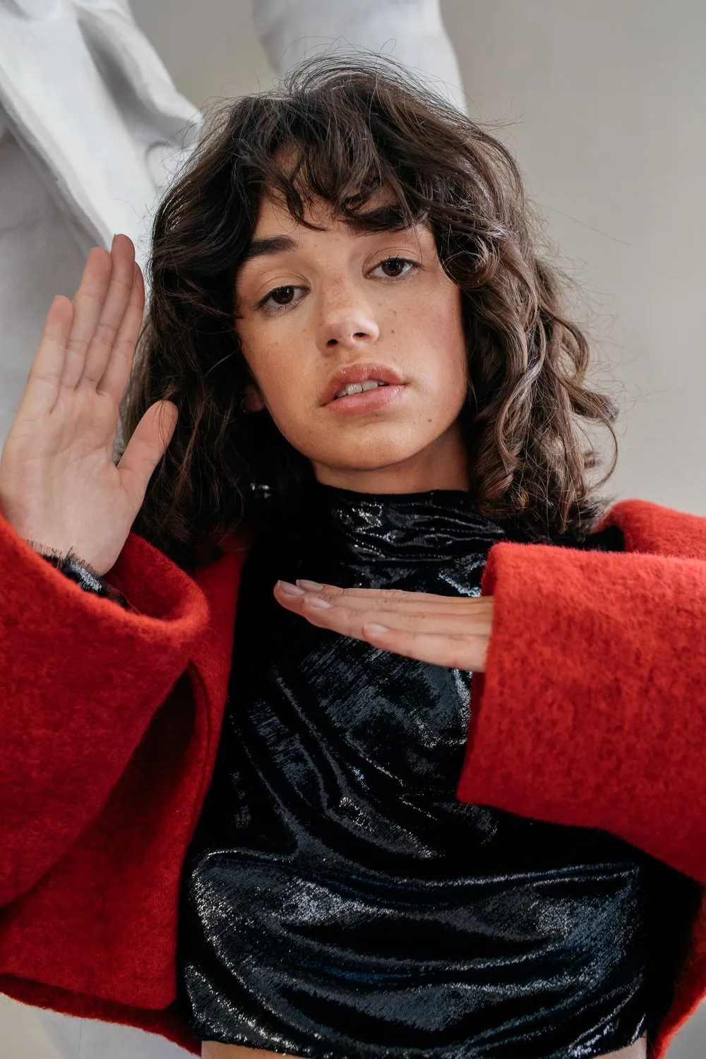 Red Cropped Jacket