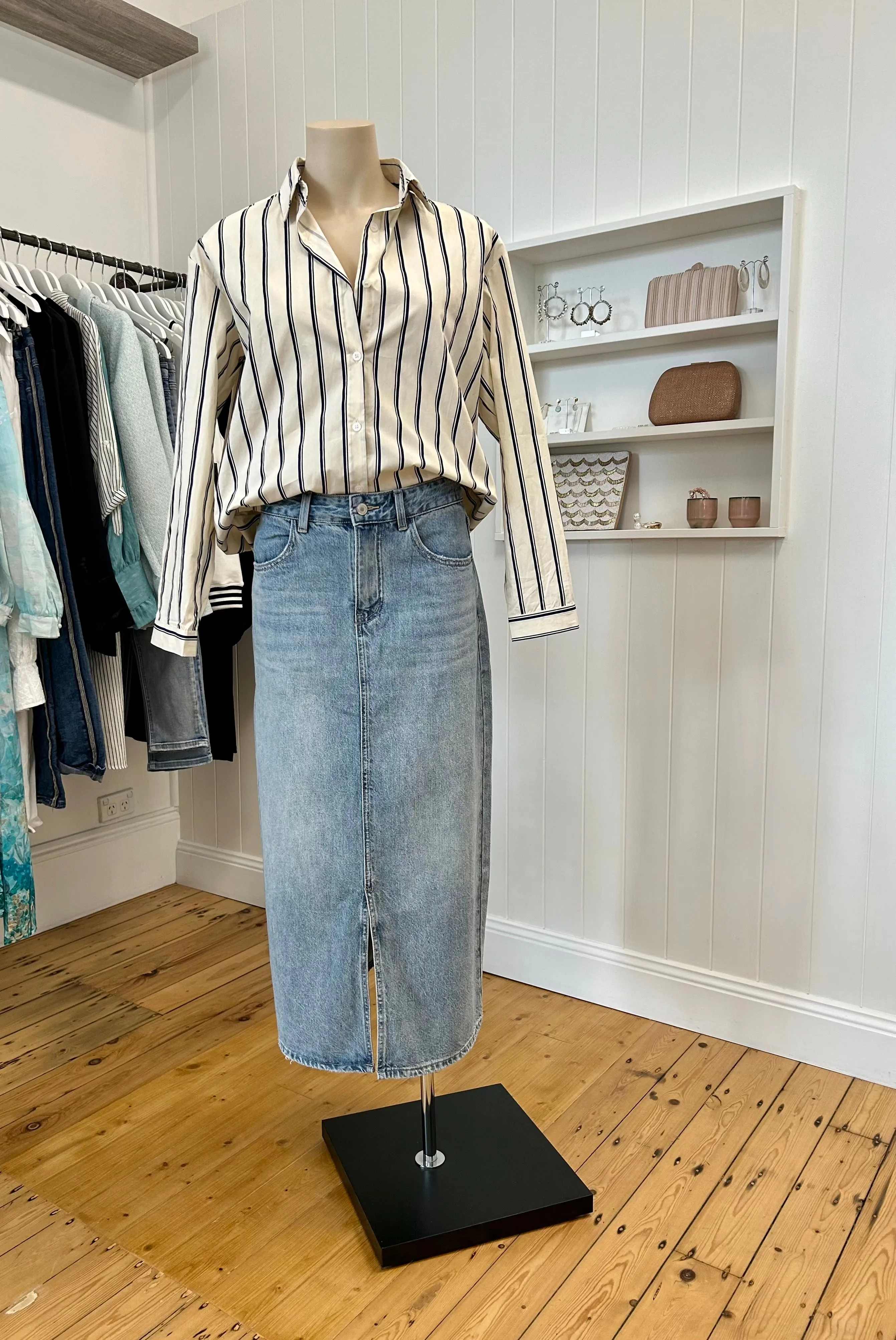 Roxy skirt - mid wash denim