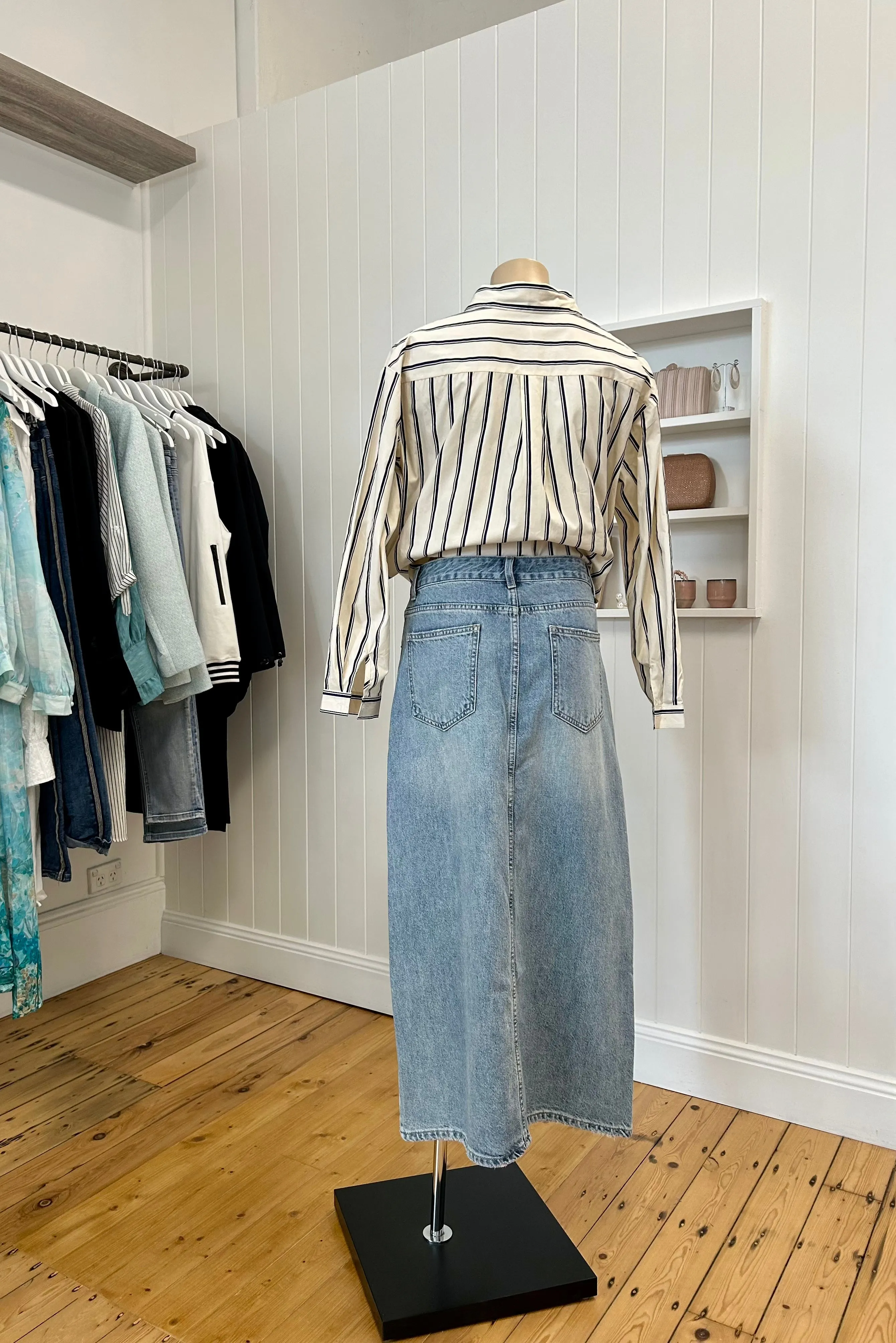 Roxy skirt - mid wash denim