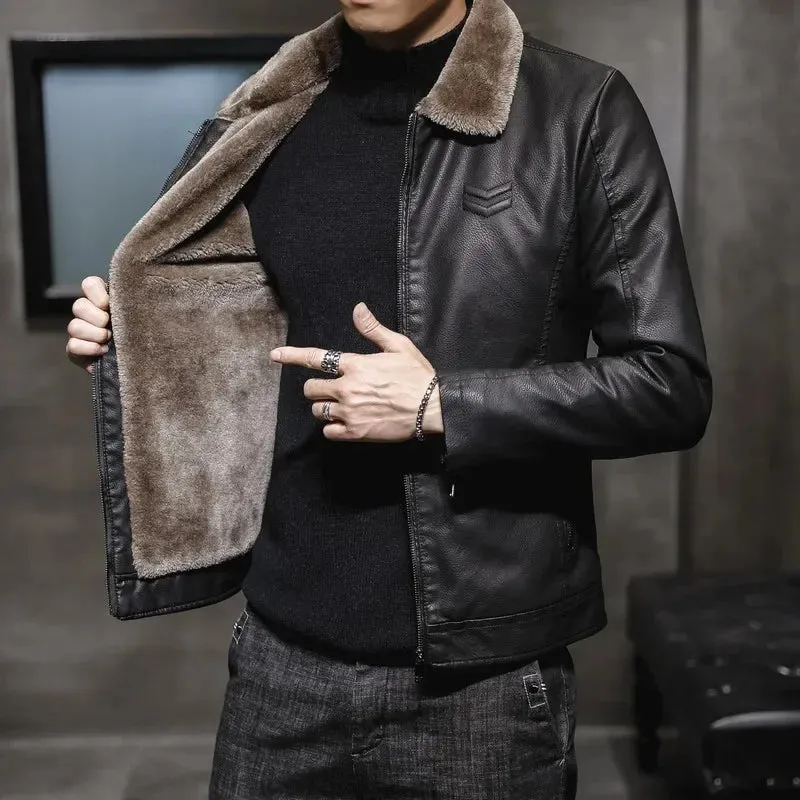 RPM Rebels Windproof Motorcycle Jacket with Fur Collar