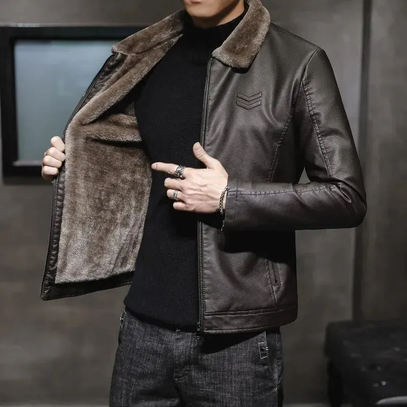 RPM Rebels Windproof Motorcycle Jacket with Fur Collar