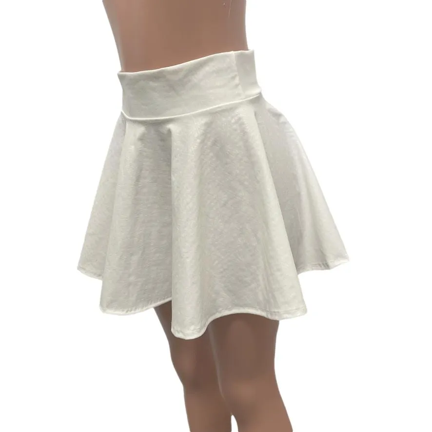 SALE - Skater Skirt - White Mandala Embossed