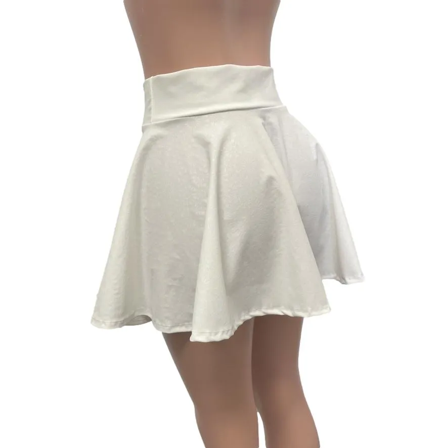 SALE - Skater Skirt - White Mandala Embossed