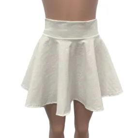 SALE - Skater Skirt - White Mandala Embossed