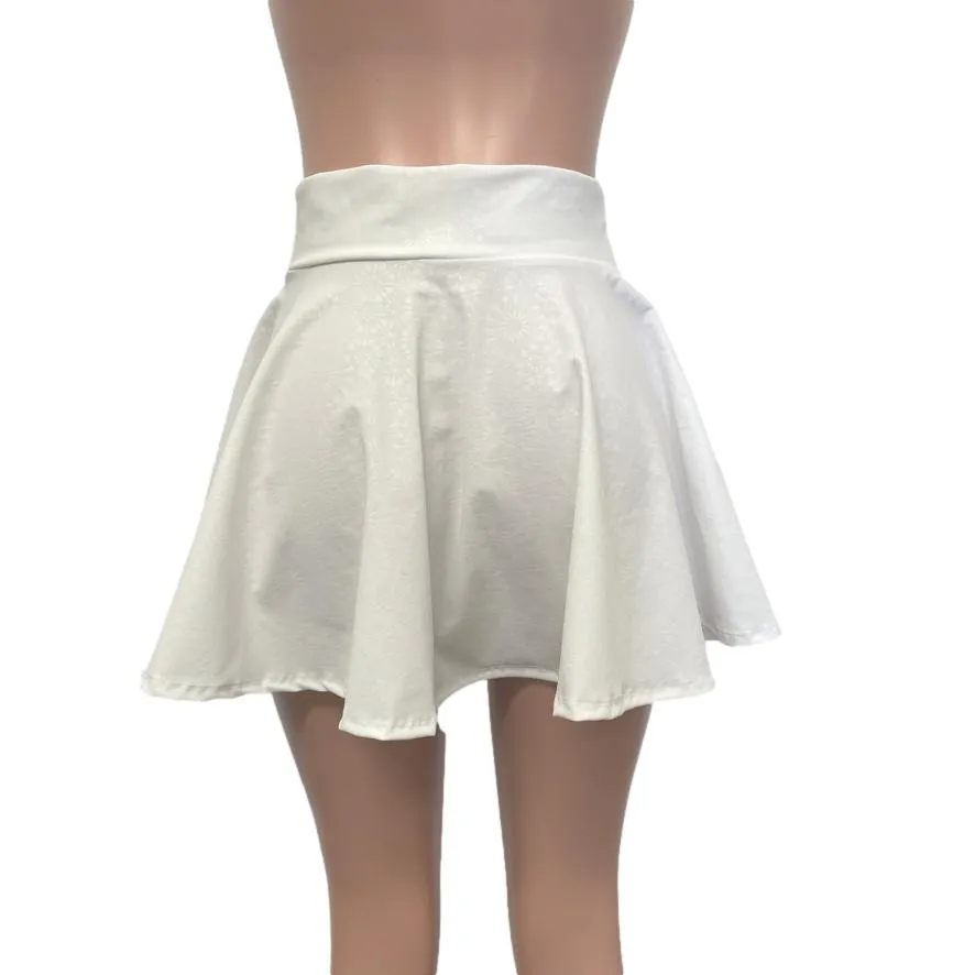 SALE - Skater Skirt - White Mandala Embossed