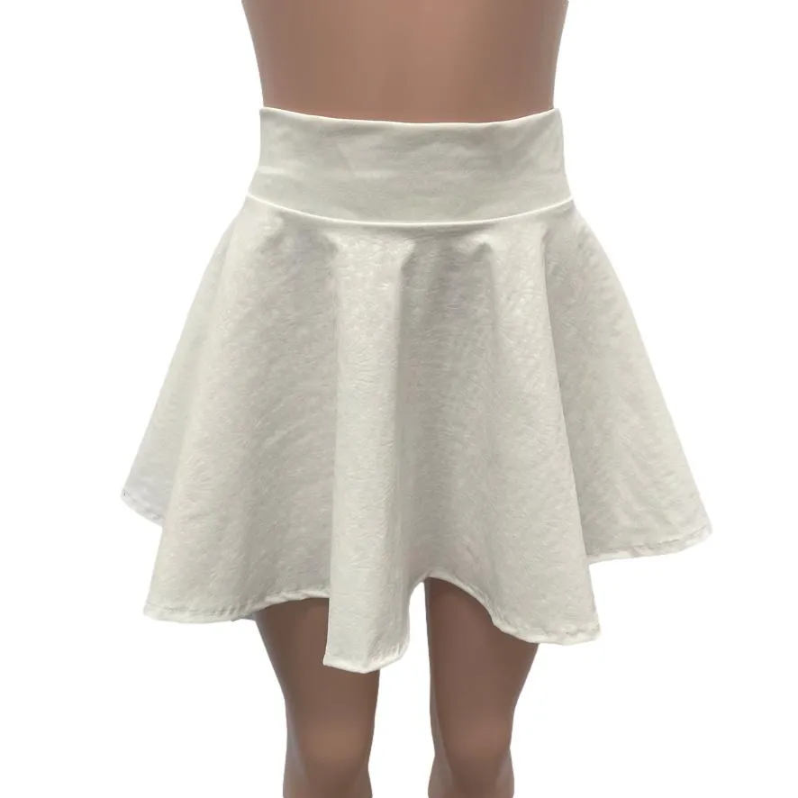 SALE - Skater Skirt - White Mandala Embossed