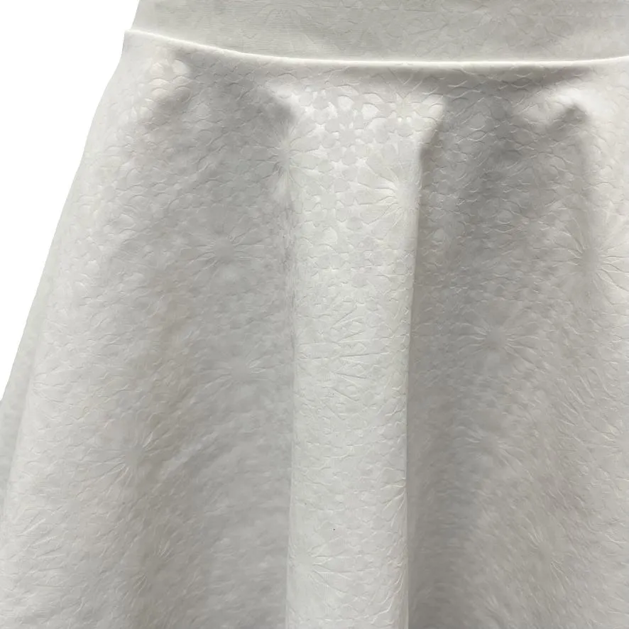 SALE - Skater Skirt - White Mandala Embossed