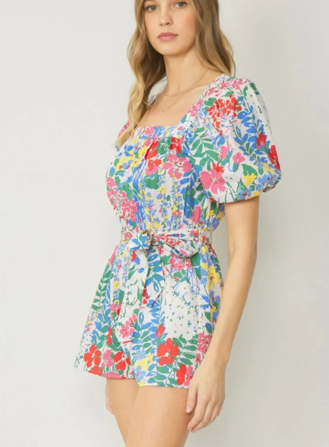 Santa Rosa Floral Romper