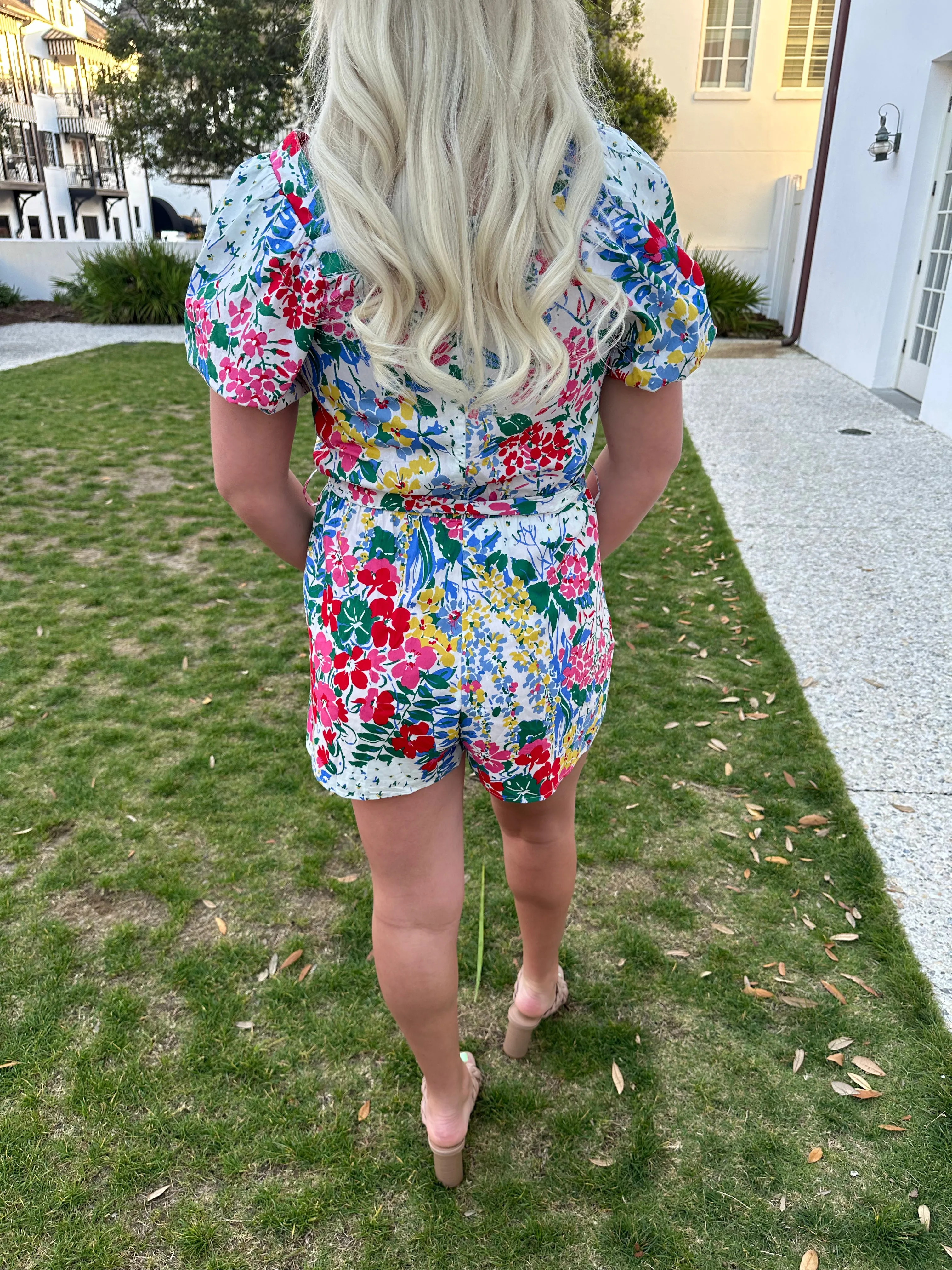 Santa Rosa Floral Romper