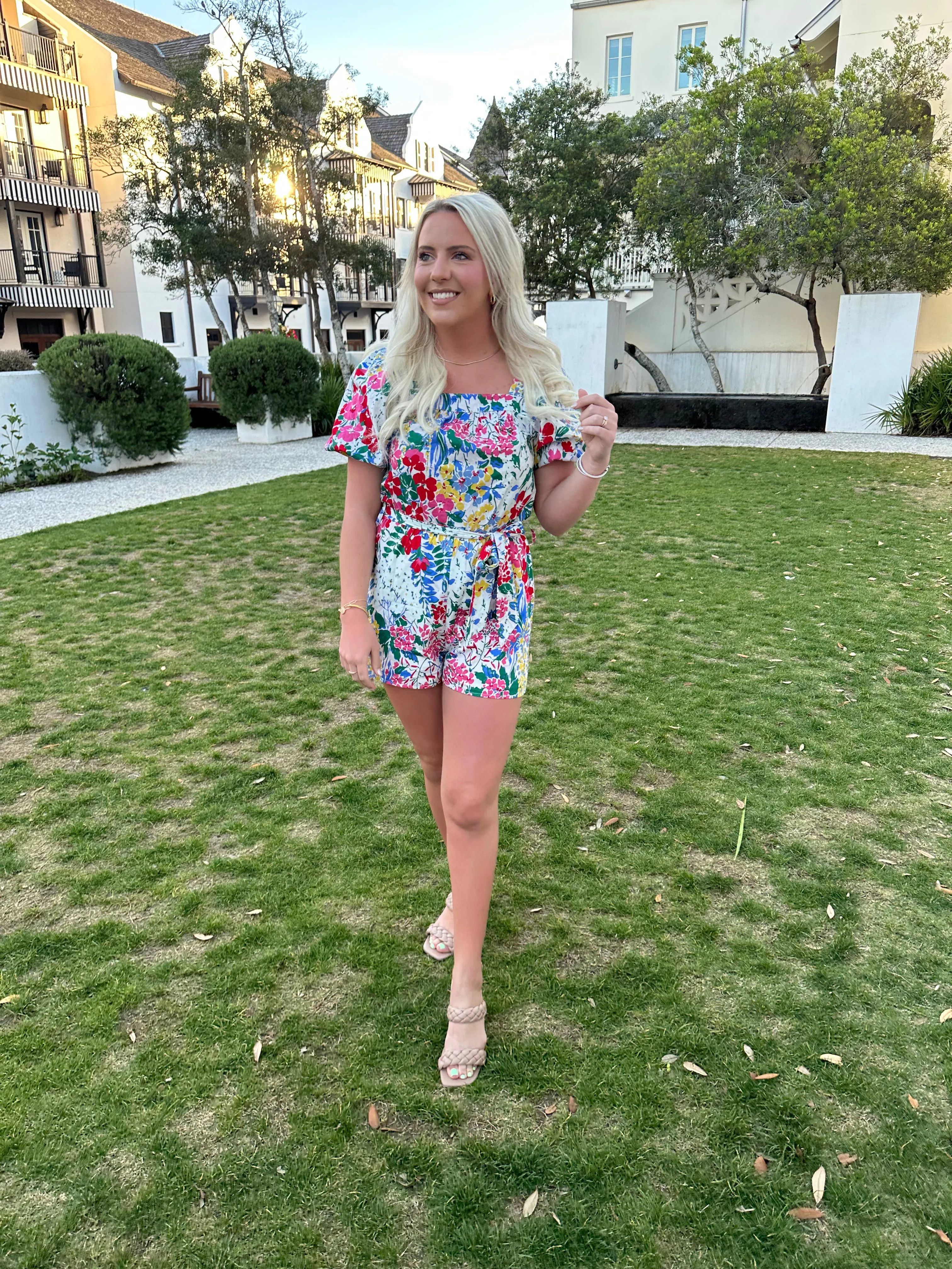 Santa Rosa Floral Romper
