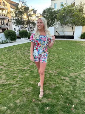 Santa Rosa Floral Romper