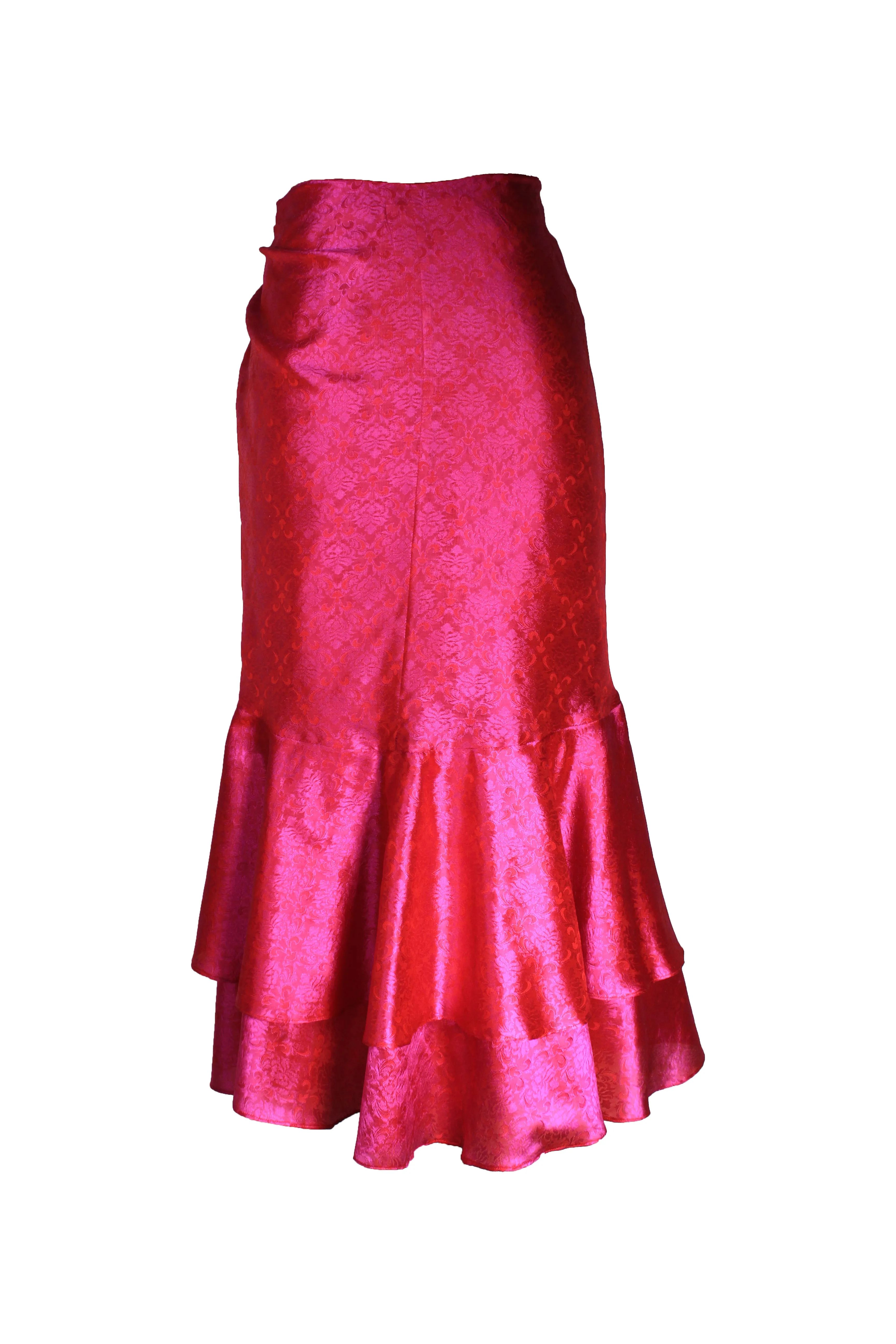 Sari Style Ruffle Wrap Skirt