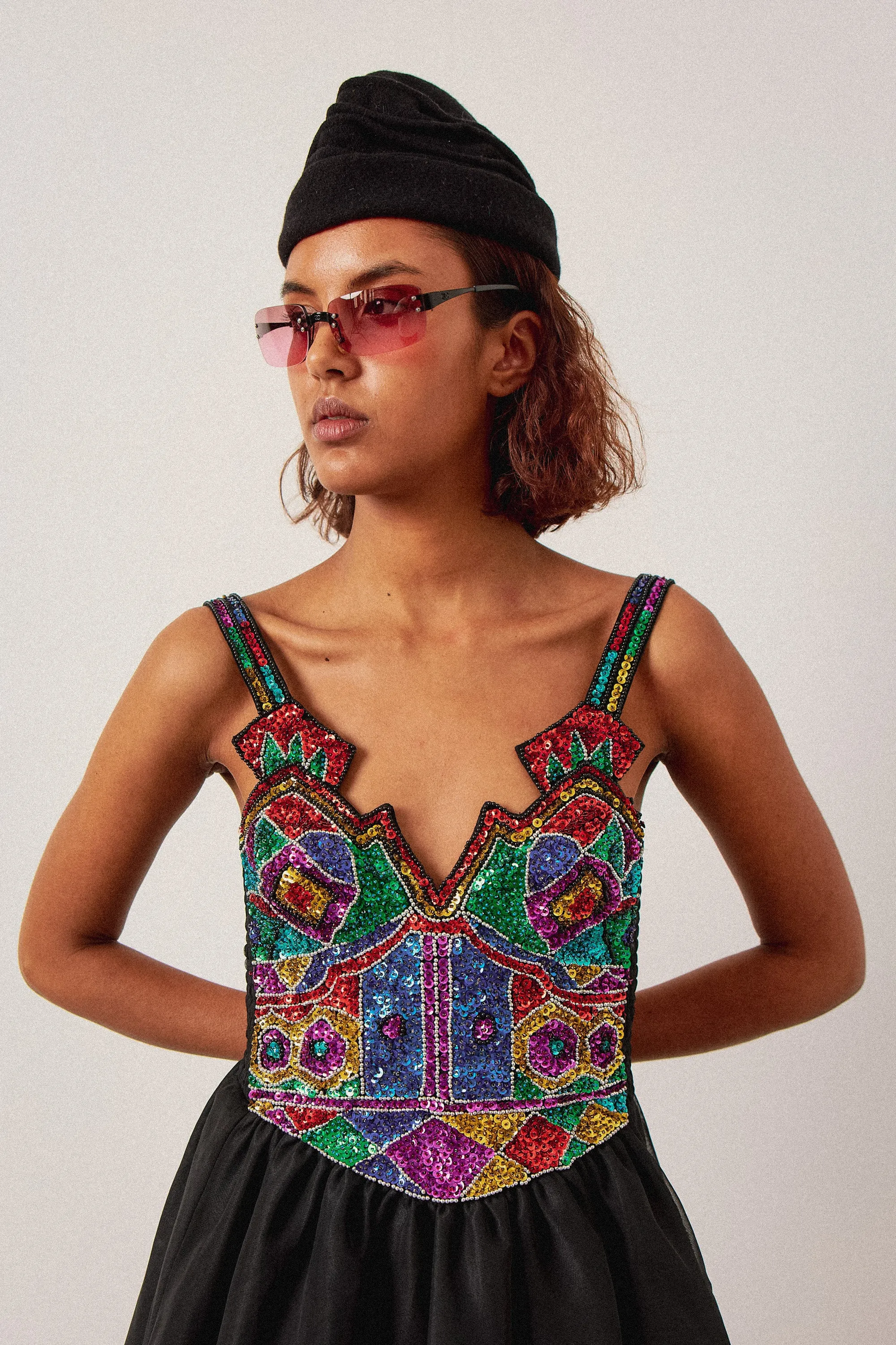 Sequin Bodice Dress