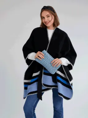 Shiraleah Twila Belted Cape, Black by Shiraleah