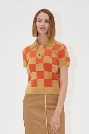 Short Sleeve Knit Polo