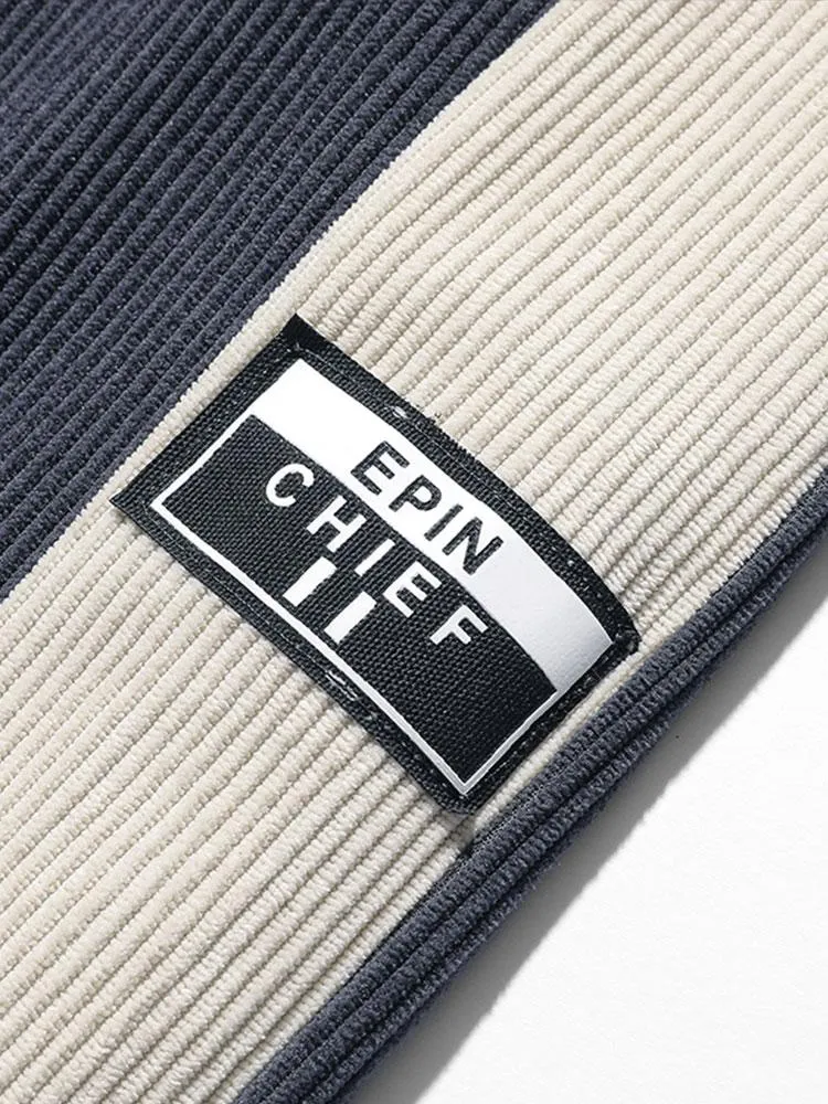 Side Stripe Corduroy Jogging Pants