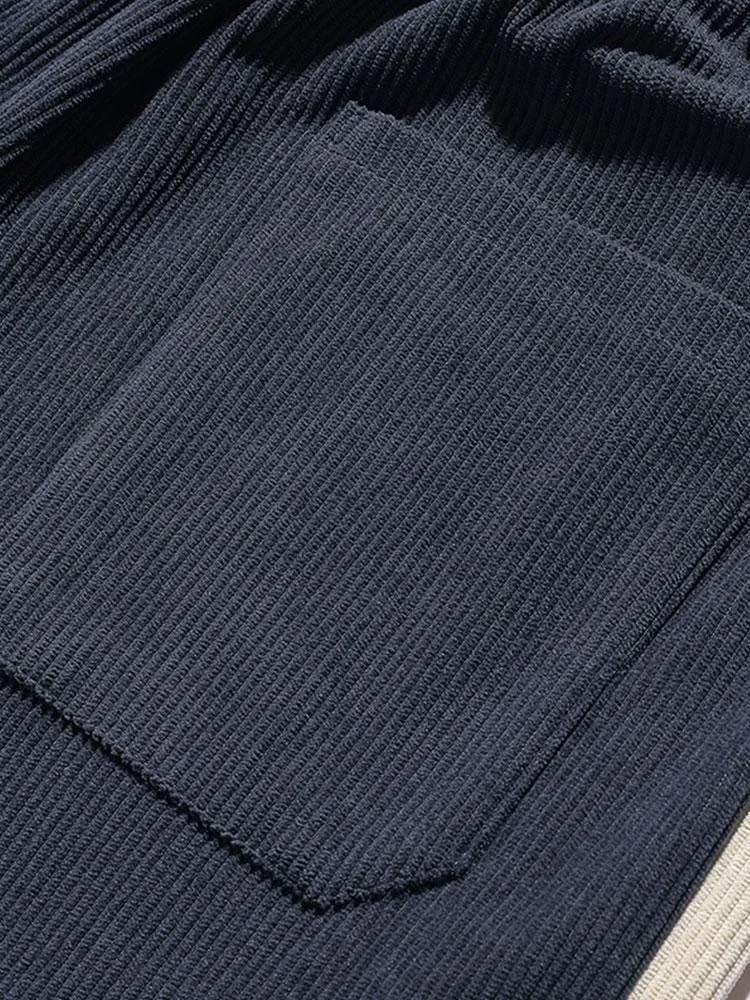 Side Stripe Corduroy Jogging Pants