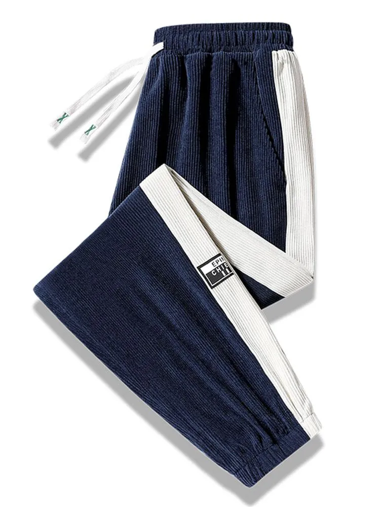 Side Stripe Corduroy Jogging Pants
