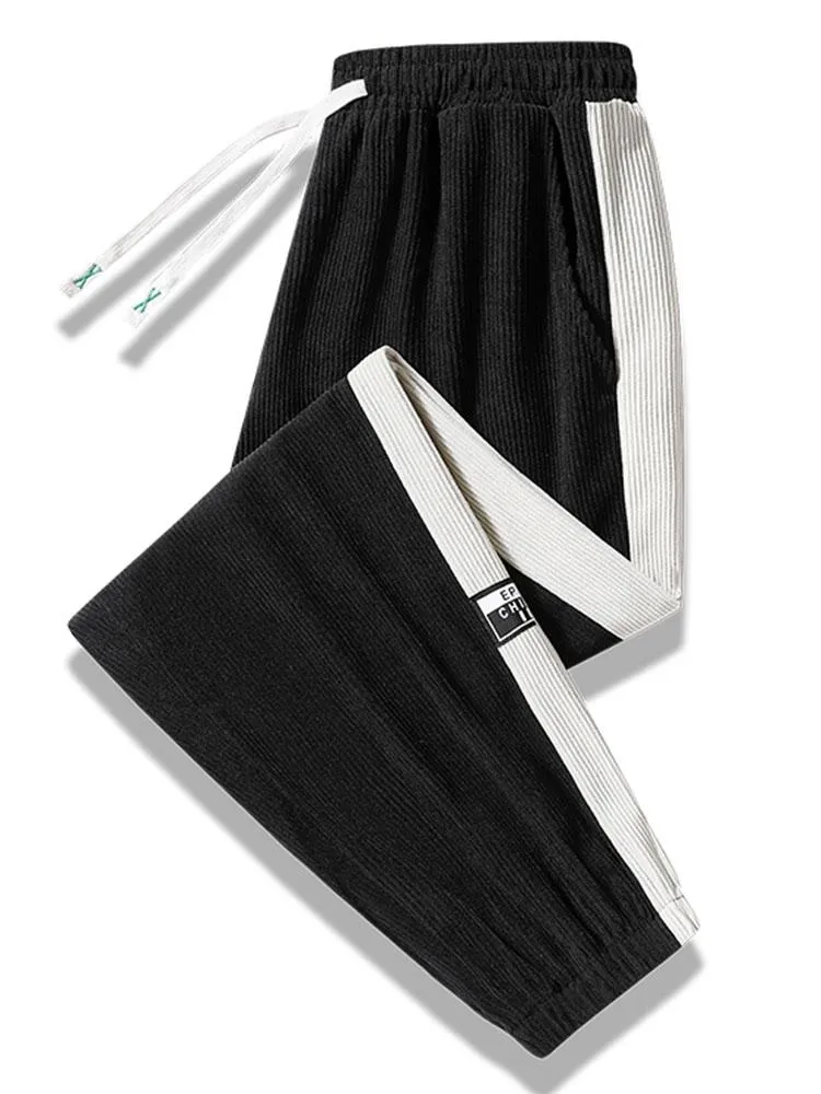 Side Stripe Corduroy Jogging Pants