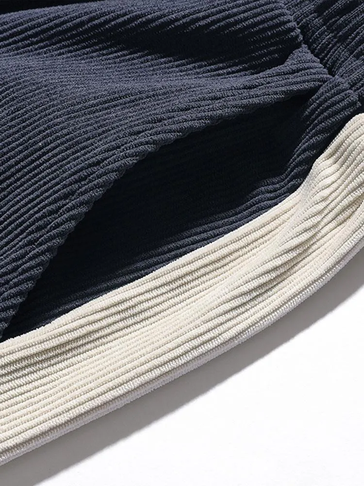 Side Stripe Corduroy Jogging Pants