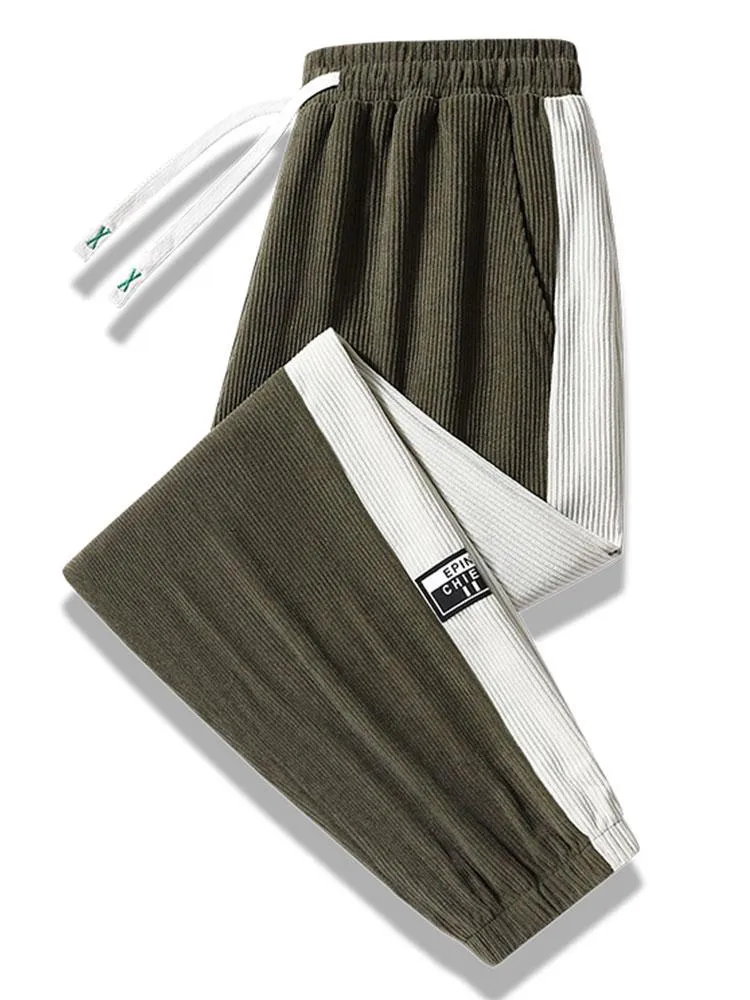 Side Stripe Corduroy Jogging Pants