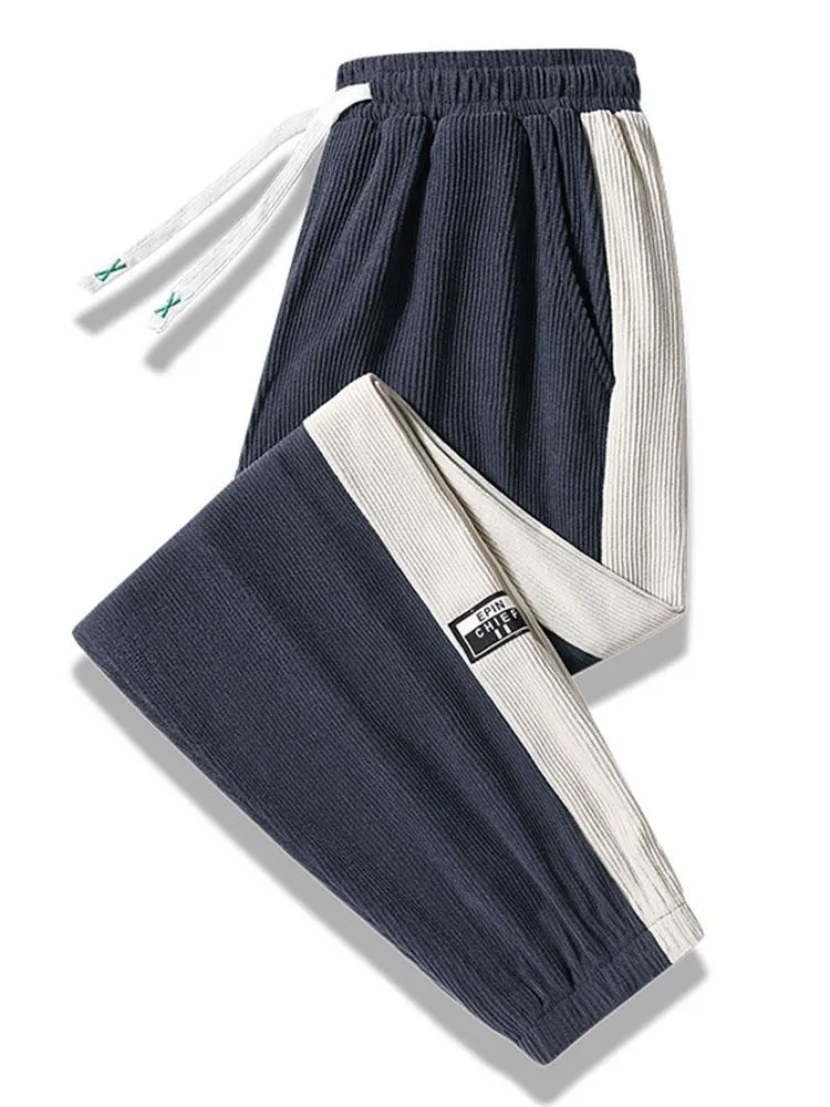 Side Stripe Corduroy Jogging Pants
