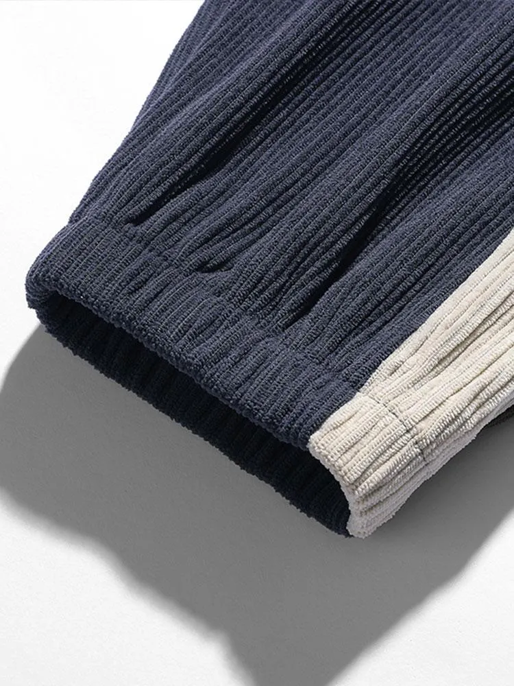 Side Stripe Corduroy Jogging Pants