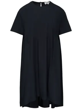 Silky Cotton Poplin Cape Black