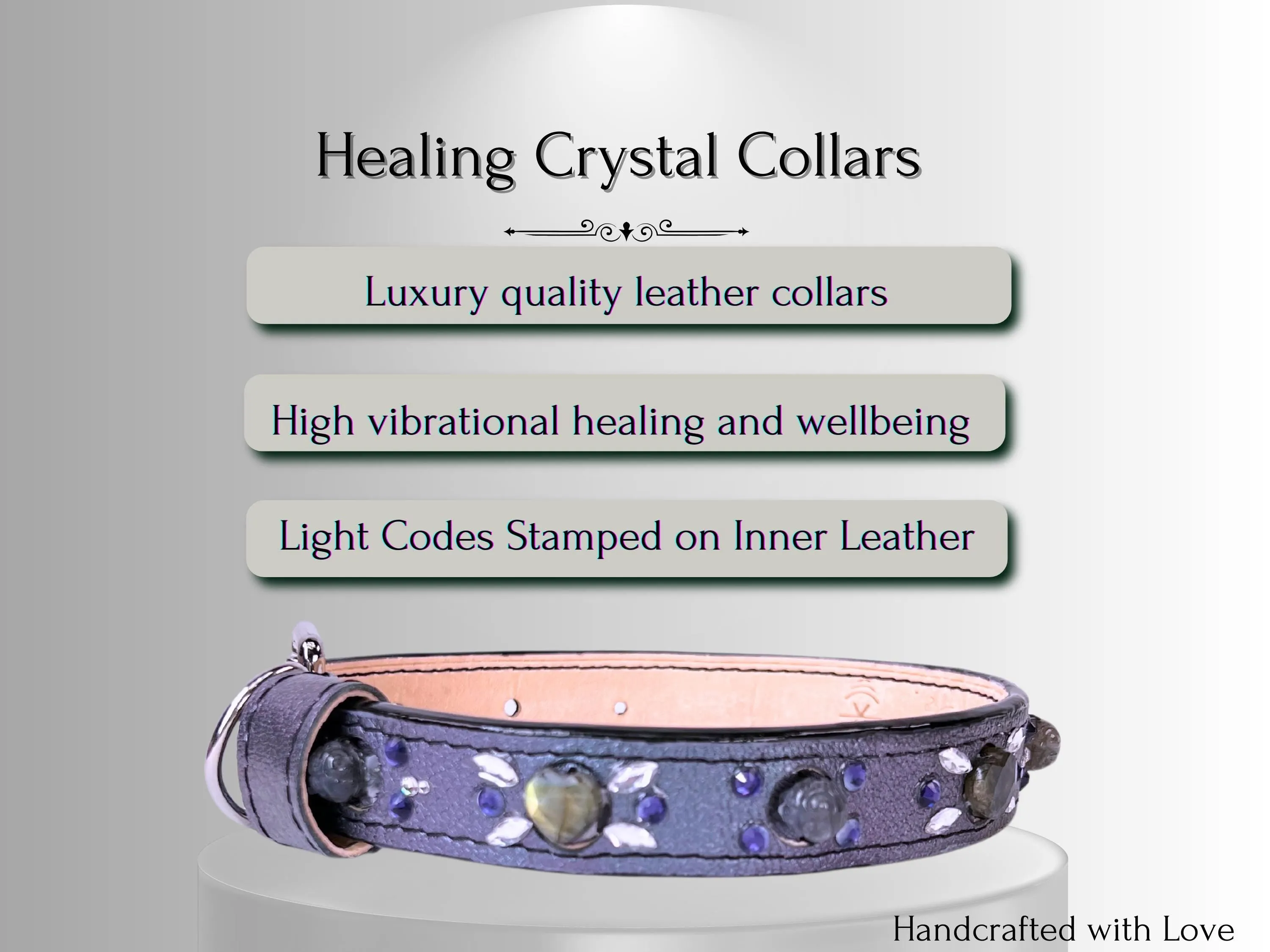 Skin & Allergy Support - Healing Crystal Collar - Tahitian Pearl Color SA101