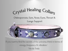 Skin & Allergy Support - Healing Crystal Collar - Tahitian Pearl Color SA101