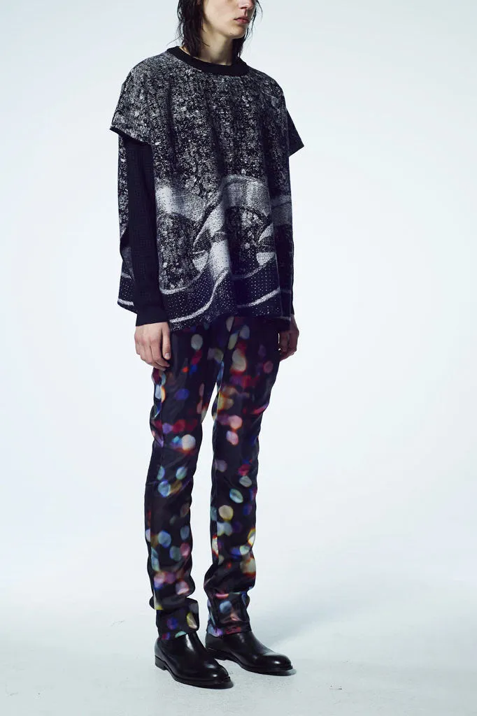 Slade Collection- Chain Graphic Knitted Jacquard Sculpture Cloak