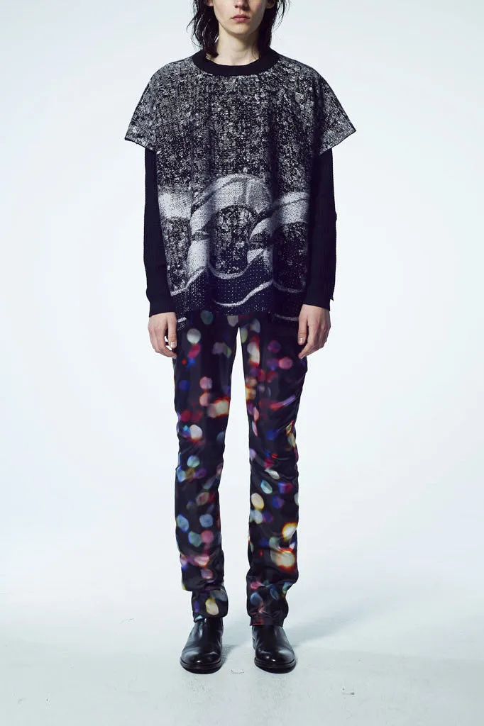Slade Collection- Chain Graphic Knitted Jacquard Sculpture Cloak