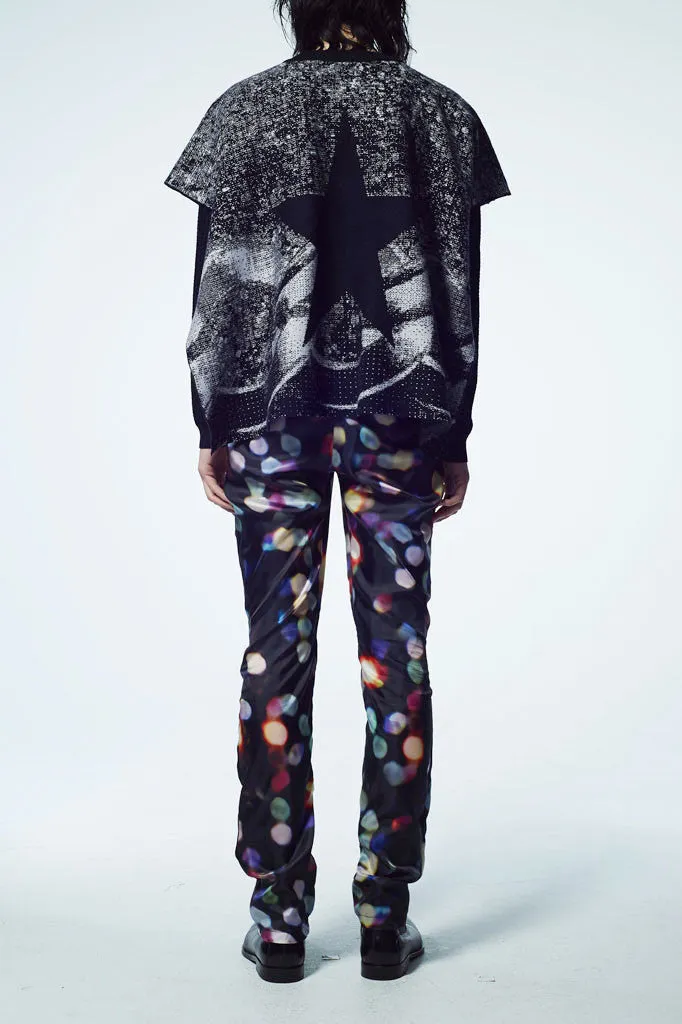 Slade Collection- Chain Graphic Knitted Jacquard Sculpture Cloak