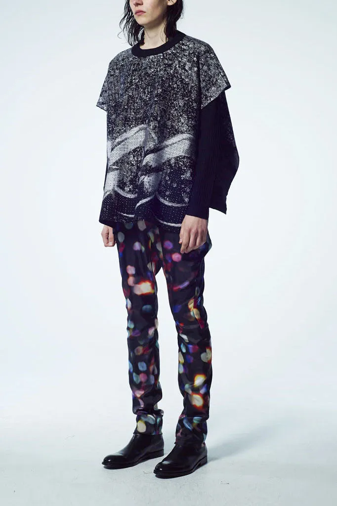 Slade Collection- Chain Graphic Knitted Jacquard Sculpture Cloak