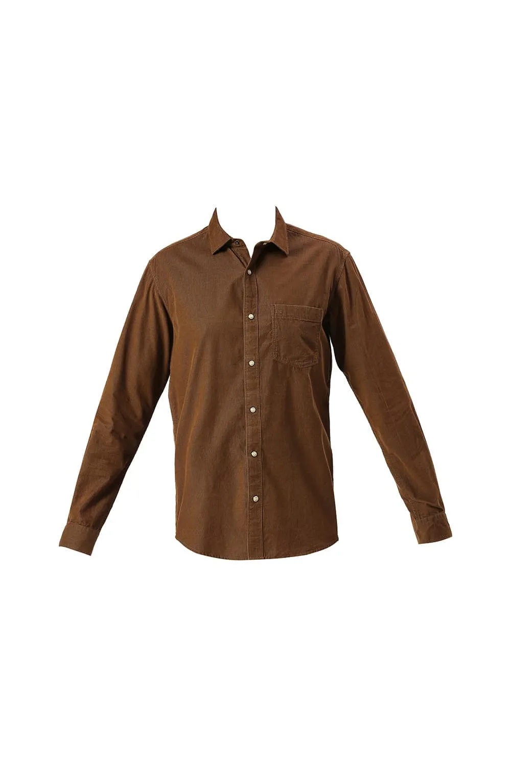 Slim Fit Cotton Cord Shirt