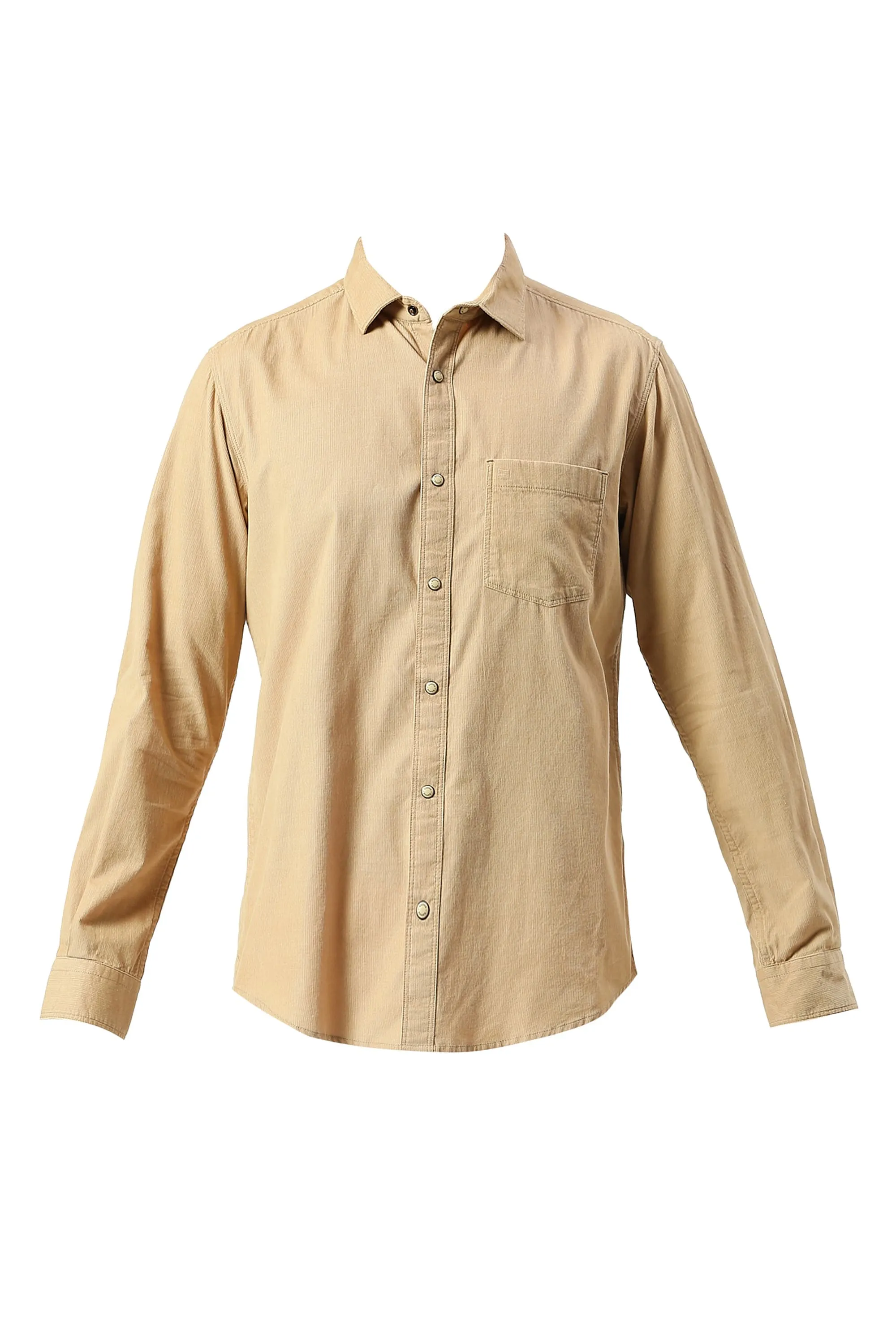 Slim Fit Cotton Cord Shirt