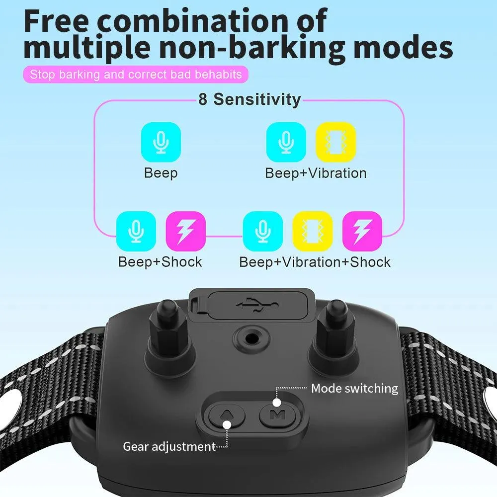 Smart & Safe: Train Your Pup with the Anti-Bark Collar (AI, Multi-Mode, Rechargeable)