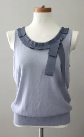 Soft Summer Silver Sleeveless Top