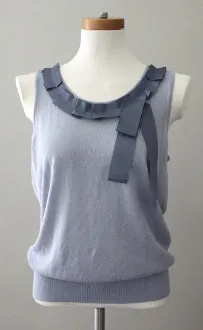 Soft Summer Silver Sleeveless Top