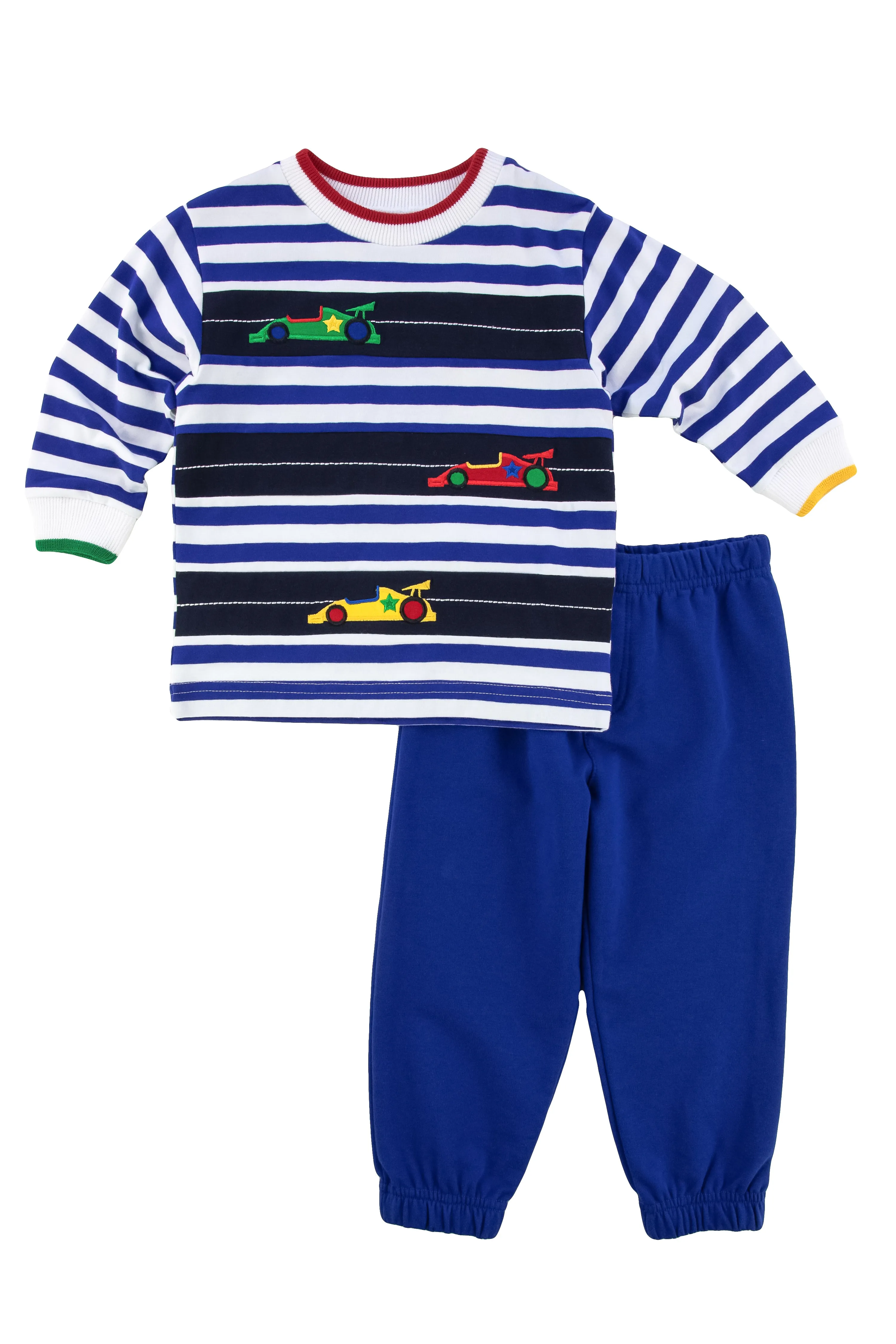 Stripe Knit Shirt With Racecars