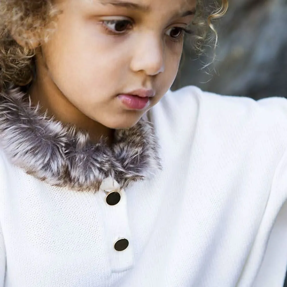 Sweater Cape with Faux Fur - Baby