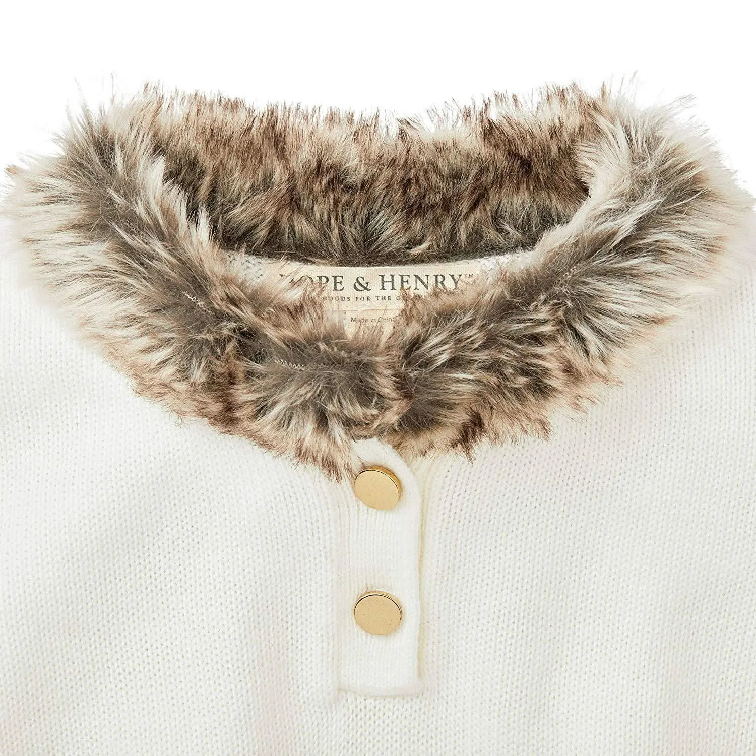 Sweater Cape with Faux Fur - Baby