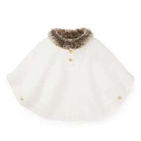 Sweater Cape with Faux Fur - Baby