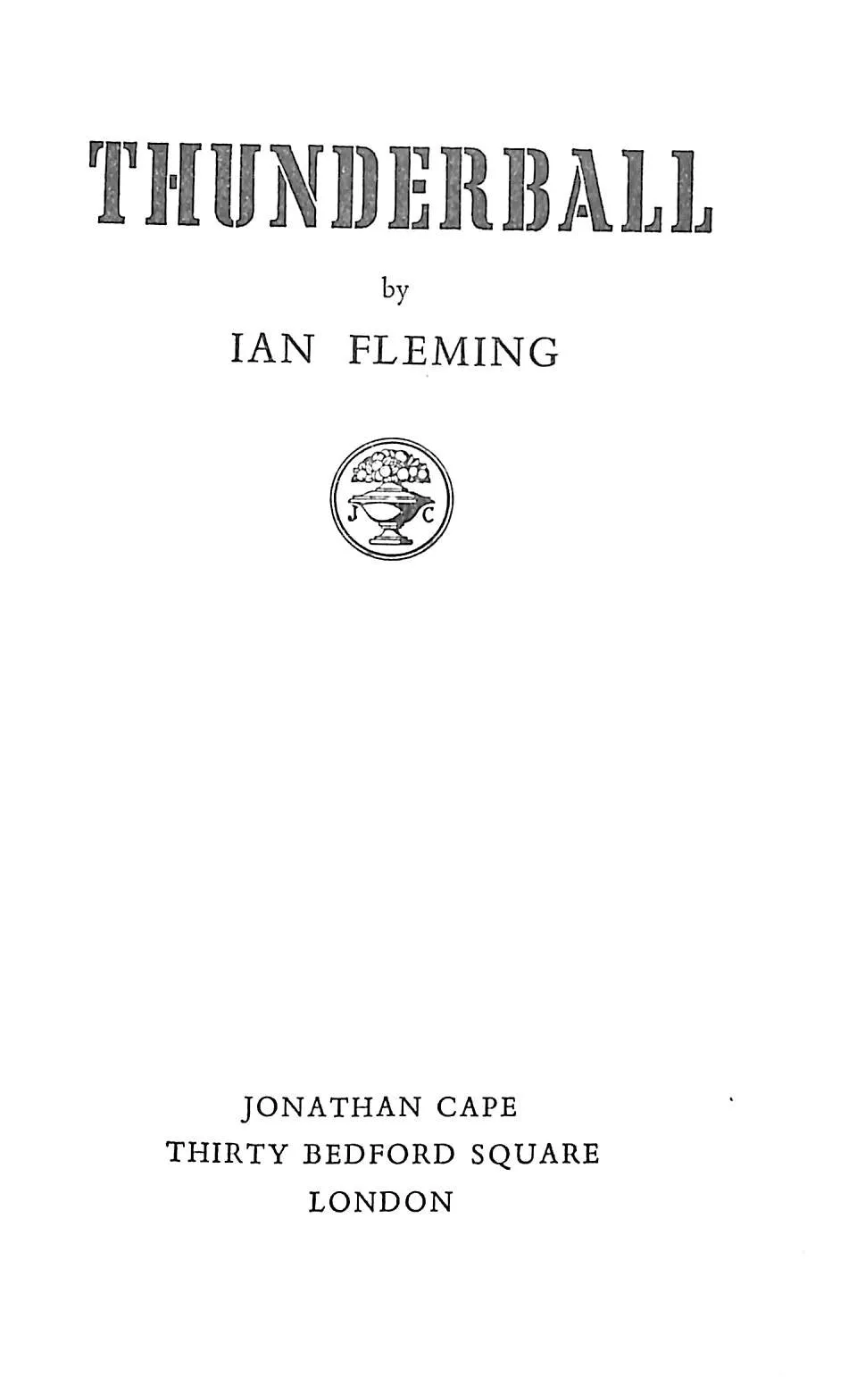 Thunderball by Ian Fleming