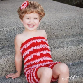 Valentine Lace Petti Romper