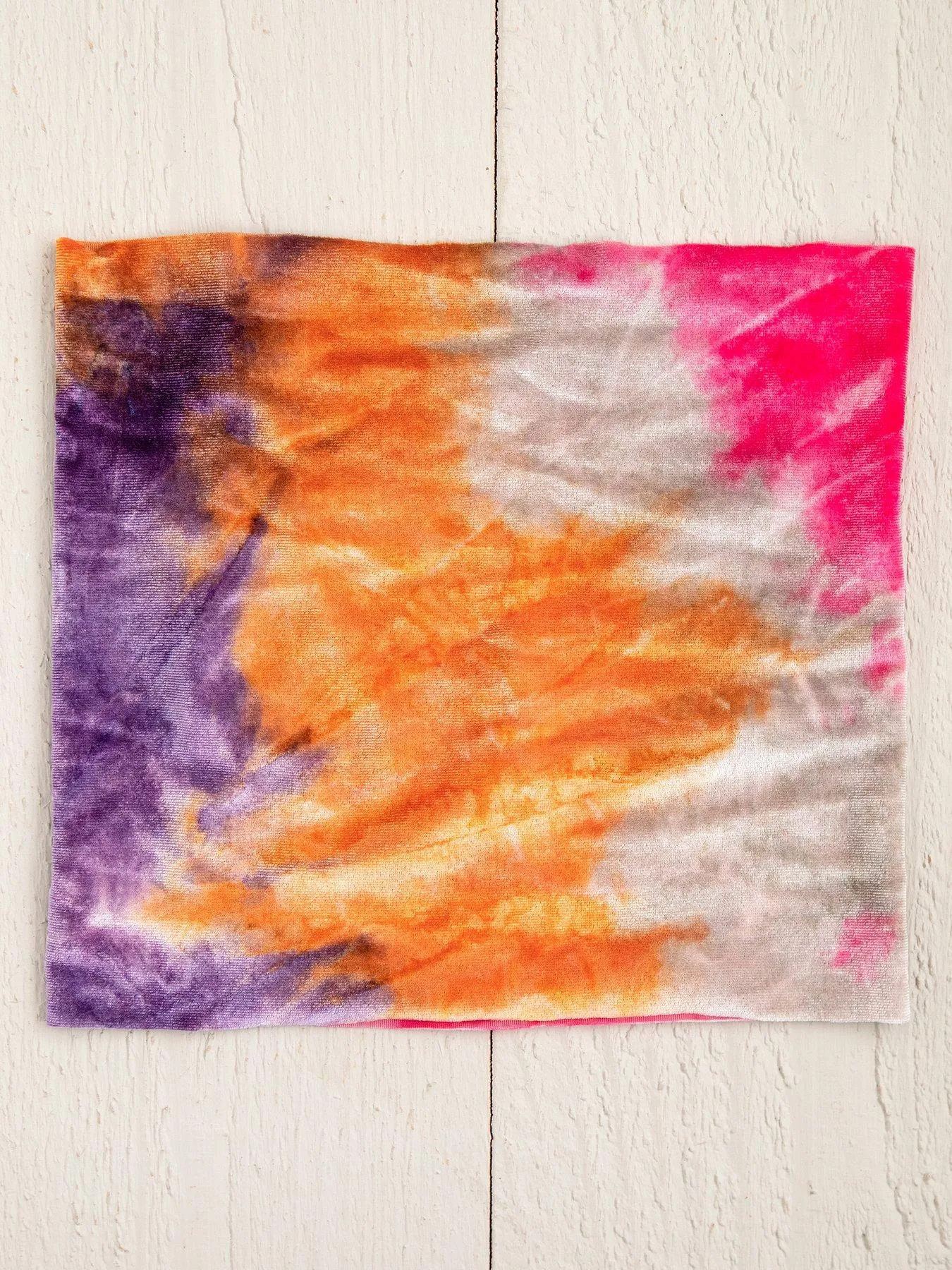 Velvet Pink Tie-Dye Boho Bandeau