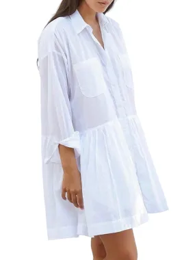 White beach short dress/long shirt